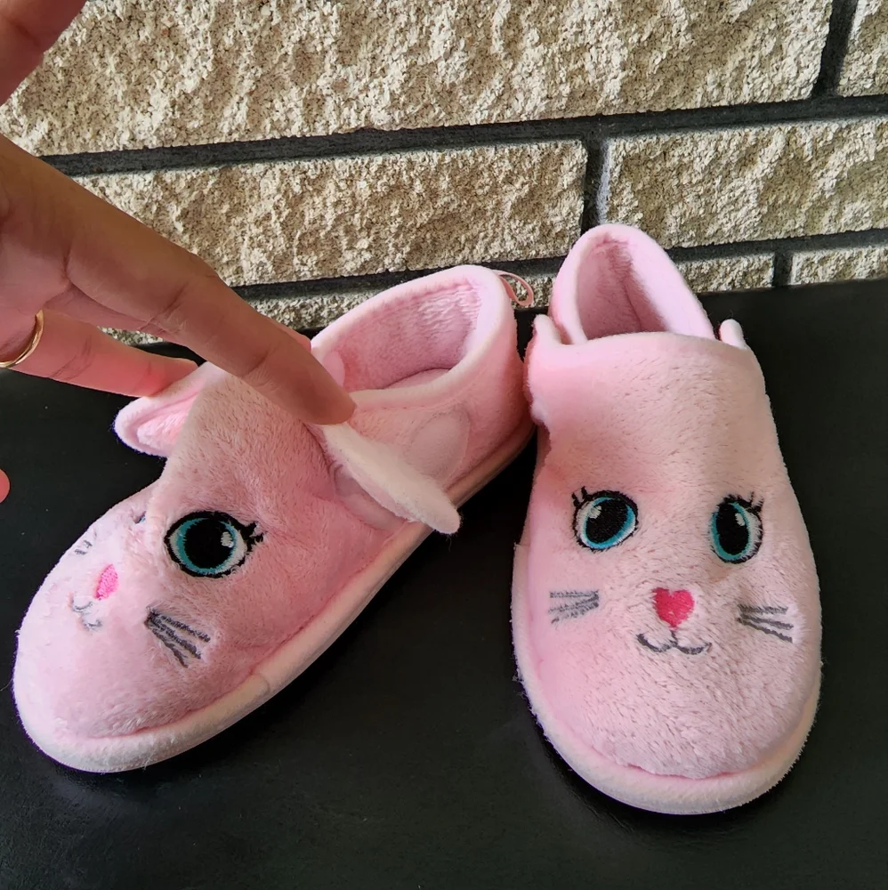 Bunny Pink Slipper for Girls Toddler Size Large 9-10